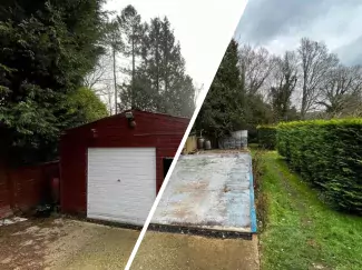 shed removal before and after